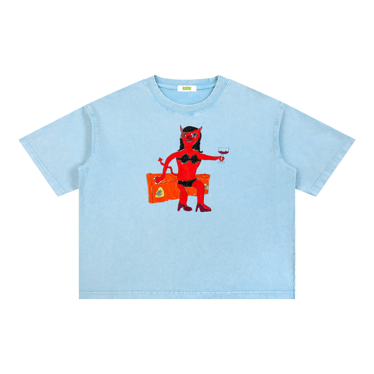 Boxy Devil Woman Cotton T-Shirt