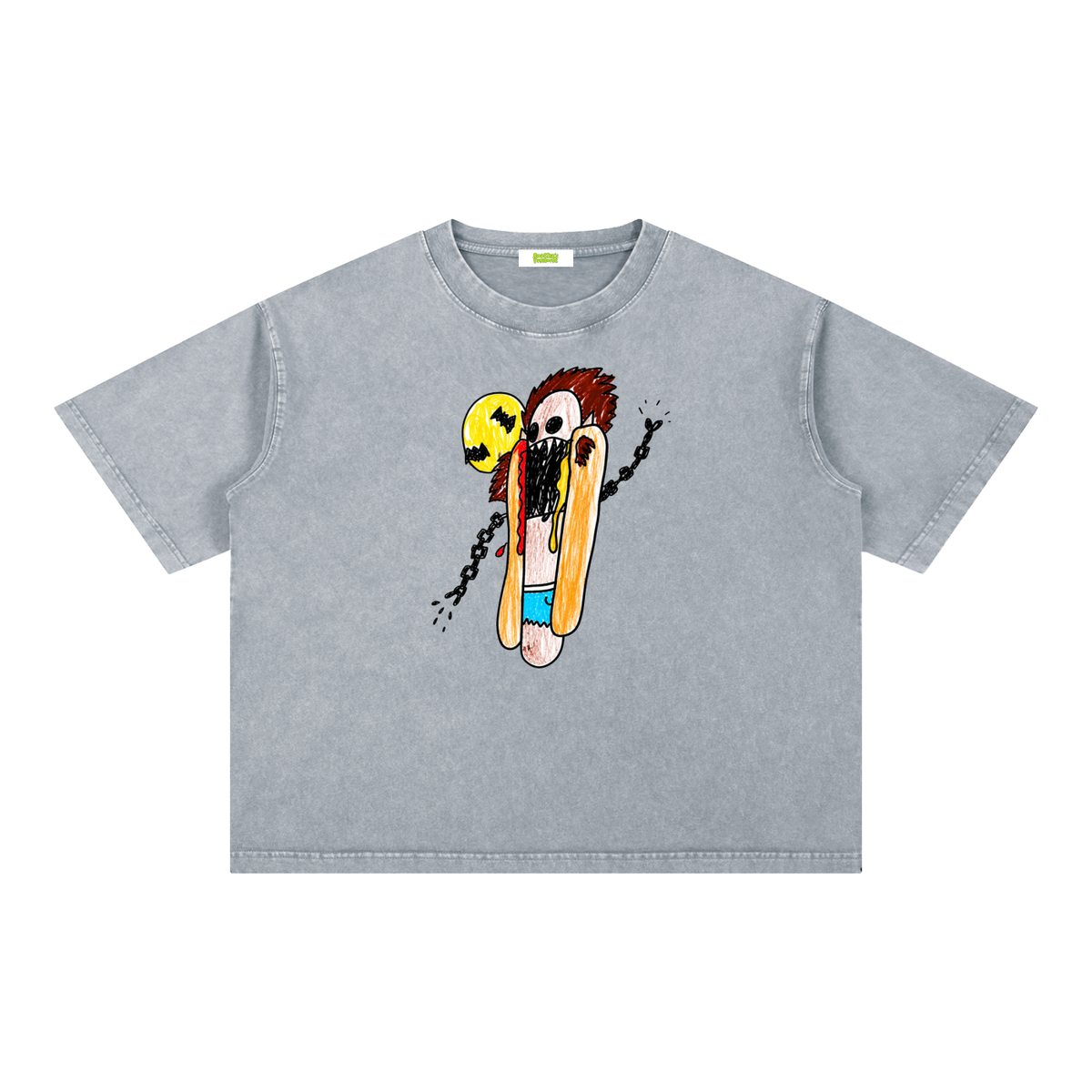 Boxy Hot Dog Werewolf T-Shirt
