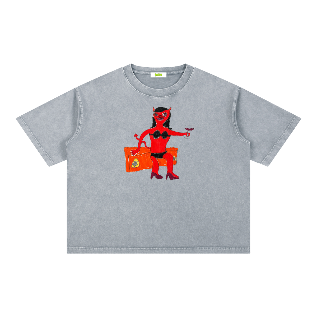Boxy Devil Woman Cotton T-Shirt
