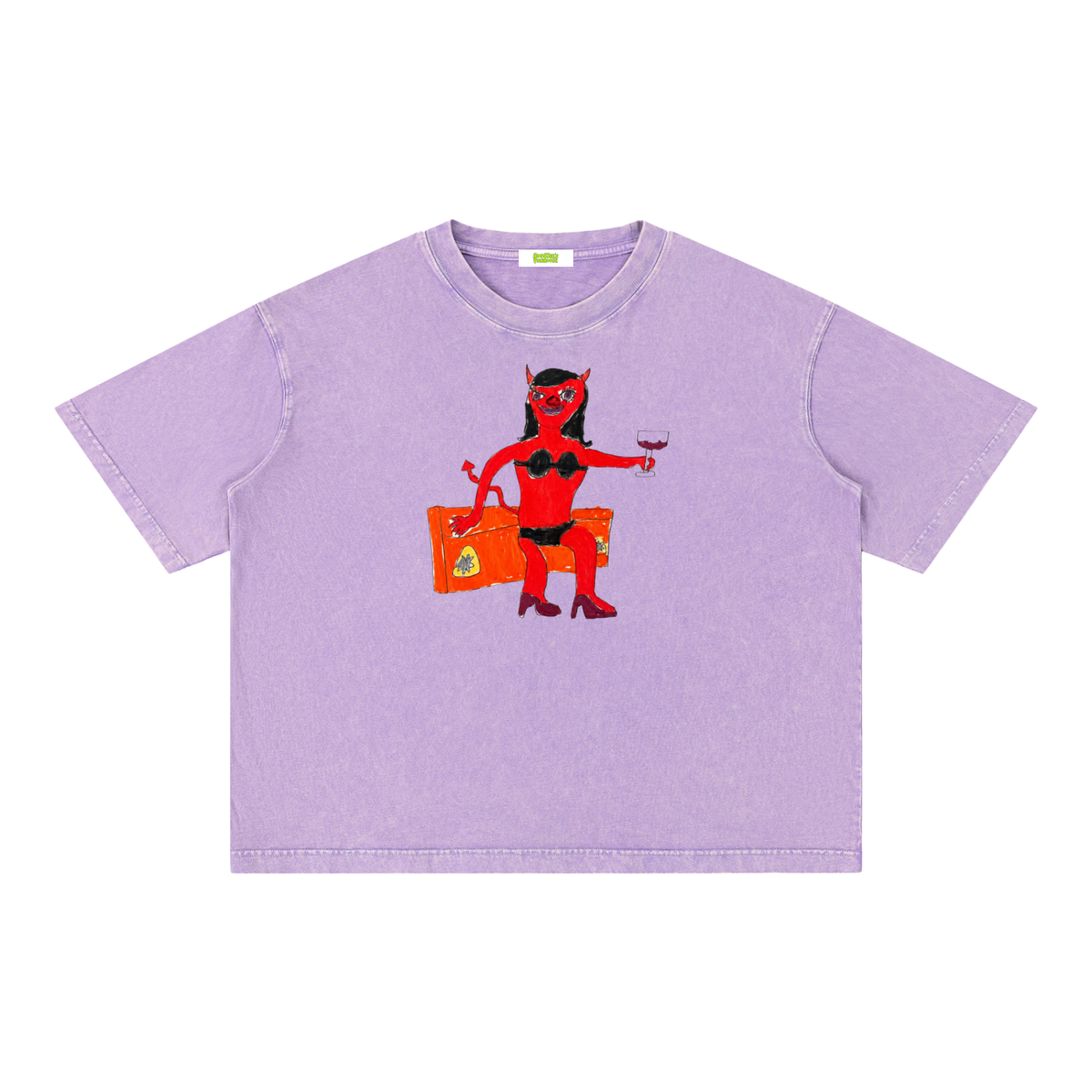 Boxy Devil Woman Cotton T-Shirt