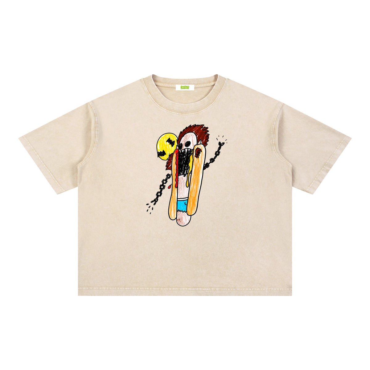 Boxy Hot Dog Werewolf T-Shirt