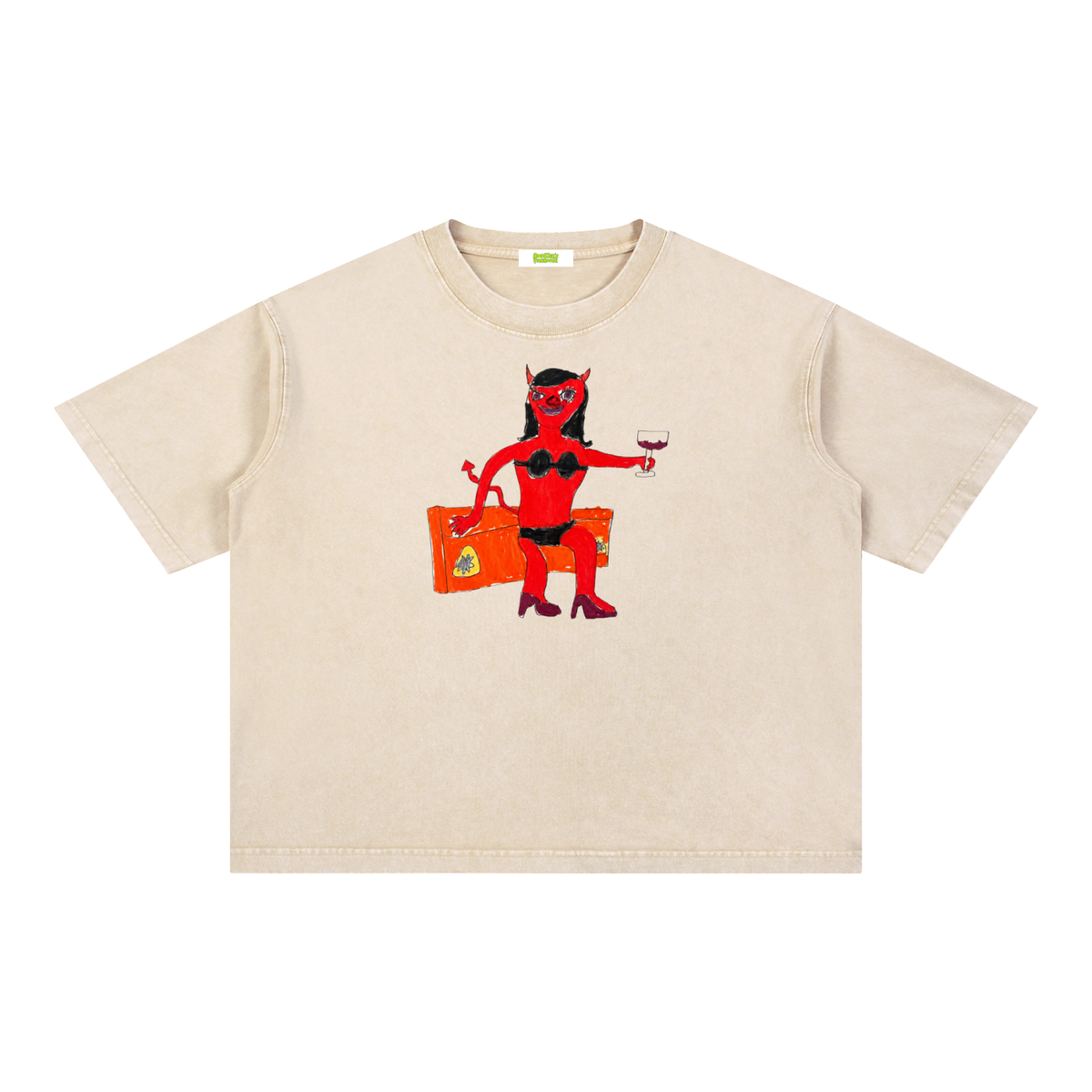 Boxy Devil Woman Cotton T-Shirt