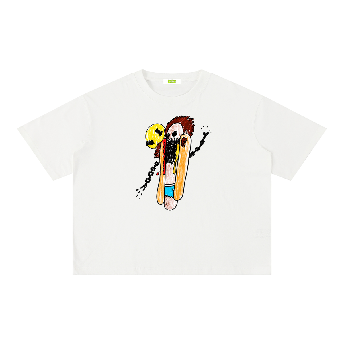 Boxy Hot Dog Werewolf T-Shirt